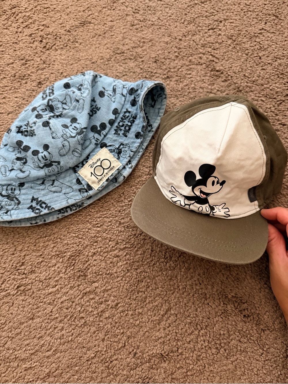 Disney Mickey Mouse Bucket Hat & Baseball Cap